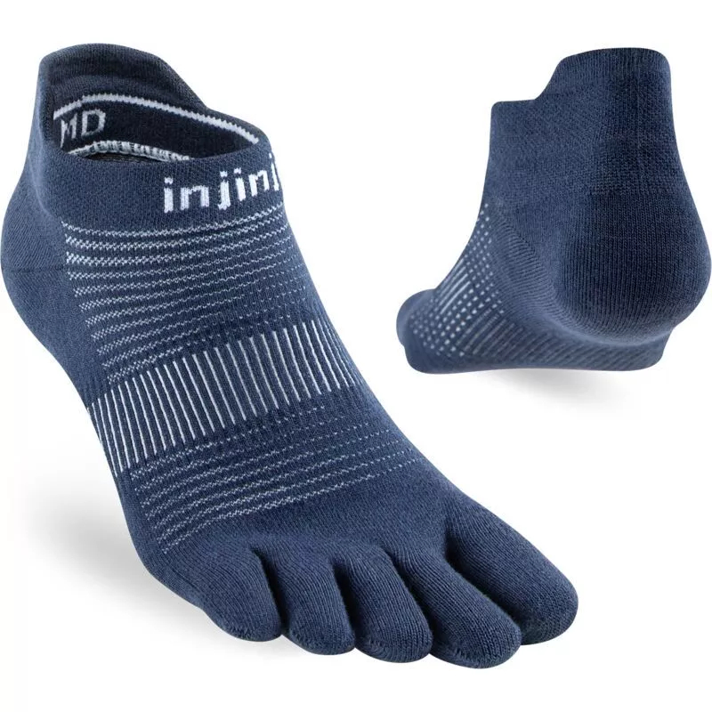 INJINJI ถุงเท้าวิ่งแยกนิ้ว กีฬากลางแจ้ง RUN ORIGINALWEIGHT NO SHOW NAVY ข้อสั้น สีน้ำเงินเนวี่ ของแท้