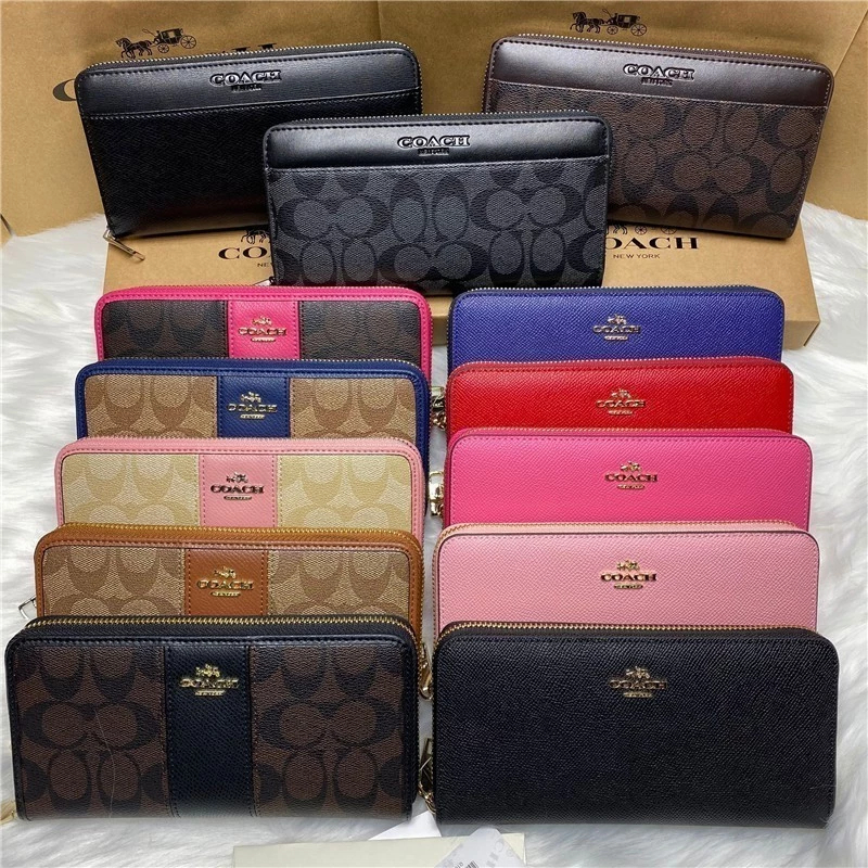 Wallet F52859 ผู้ชาย ผู้หญิง กระเป๋าสตางค์ กระเป๋าสตางค์ยาว ซิป สไตล์คลาสสิก Y66U31E9