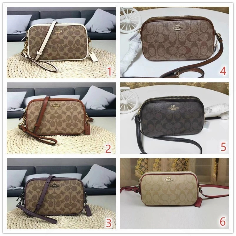 Crossbody Pouch F77996 F31542 กระเป๋าสะพายไหล่ กระเป๋ากล้องซิปคู่ขนาดเล็ก  U14R35E8