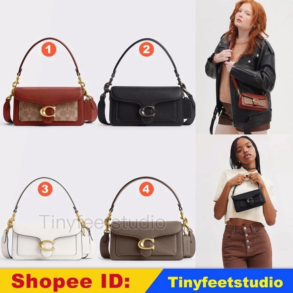 Tabby Leather Shoulder Bag CM569 CM546 CM539 กระเป๋าสะพายข้าง กระเป๋า พลิกปก ช่องซิป Z77V58X3