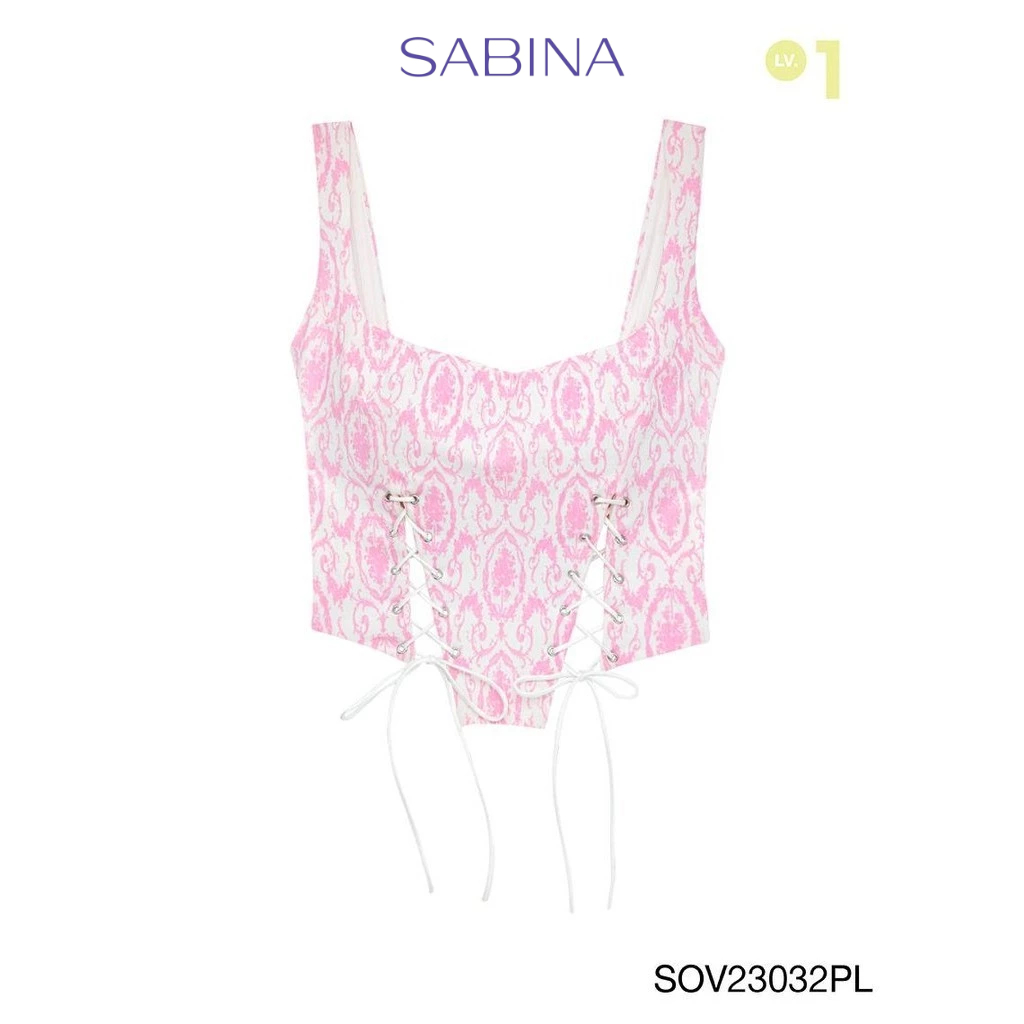 SABINA | Mad Moiselle Resort 24 เสื้อคอร์เซ็ต Bisous รหัส SOV23032PL สีชมพูอ่อน