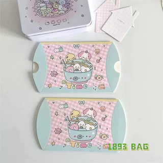 🍭 กล่องของขวัญ ใส่ลูกอม ของแจก ปัจฉิม ทรงแบน ลายน่ารัก ลายการ์ตูน พร้อมส่ง