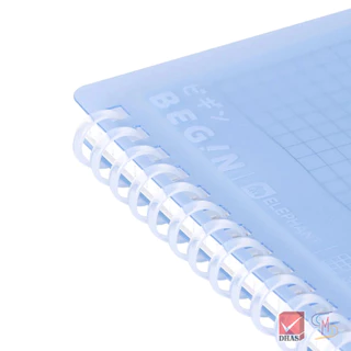 Elephant ตราช้าง สมุดโน๊ต สมุดสันห่วงพลาสติก Mellow Ring 80G 30S (คละสี) จำนวน 1 เล่ม