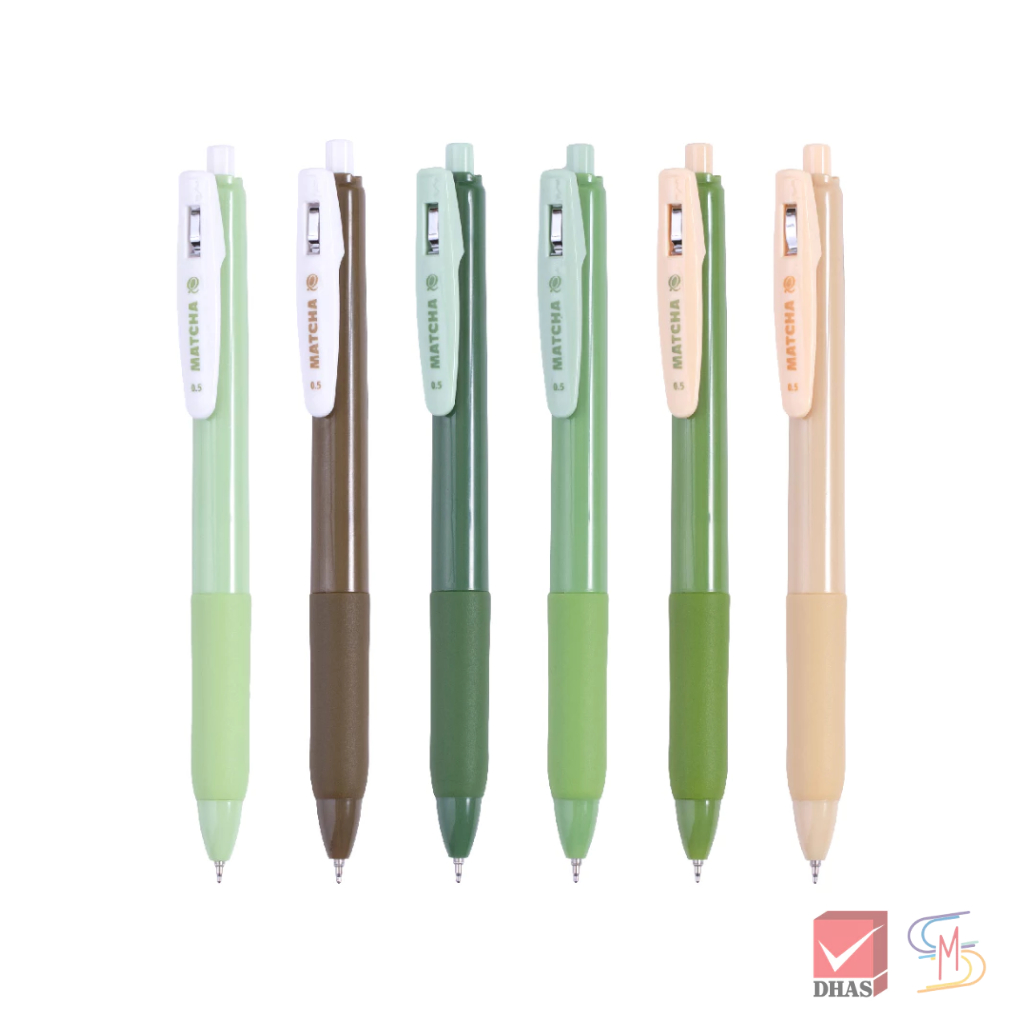 Quantum ควอนตั้ม ปากกา ปากกาเจล มัตจะ 0.5 นํ้าเงิน คละสี จำนวน 1 ด้าม
