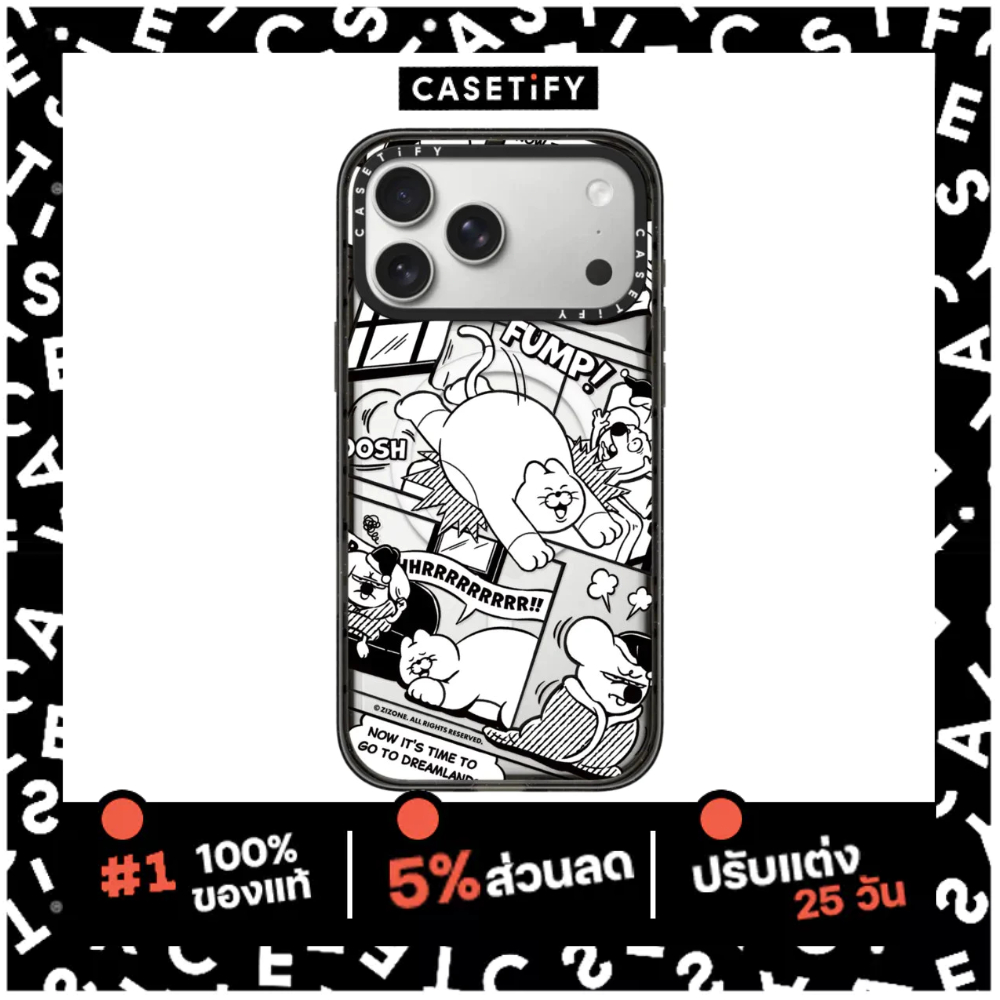 CASETiFY | BLACK CARTOON [ZIZONE] For iPhone Samsung แท้