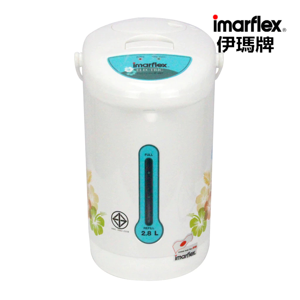 [เกรดบีราคาพิเศษ] Imarflex_Z_ กระติกน้ำไฟฟ้า ขนาด 2.8 ลิตร ลายดอกไม้ รุ่น IF-227