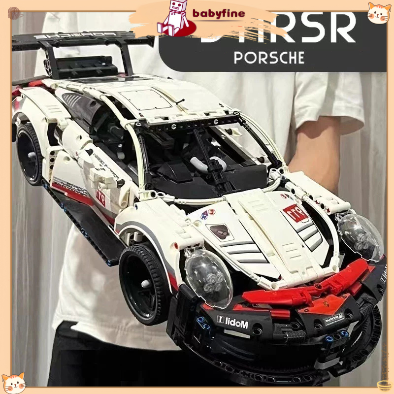 【24H COD】1631pcs บล็อกก่อสร้าง 1:10 Porsche 911 เทคนิค รุ่นแข่ง ชิ้น ขนาดใหญ่ ของขวัญสำหรับเด็กชาย
