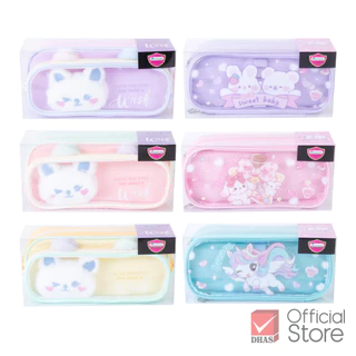 Master Art กระเป๋าดินสอ แฟนซี ผ้า Polyeste + พลาสติกใส คละสี จำนวน 1 ชิ้น