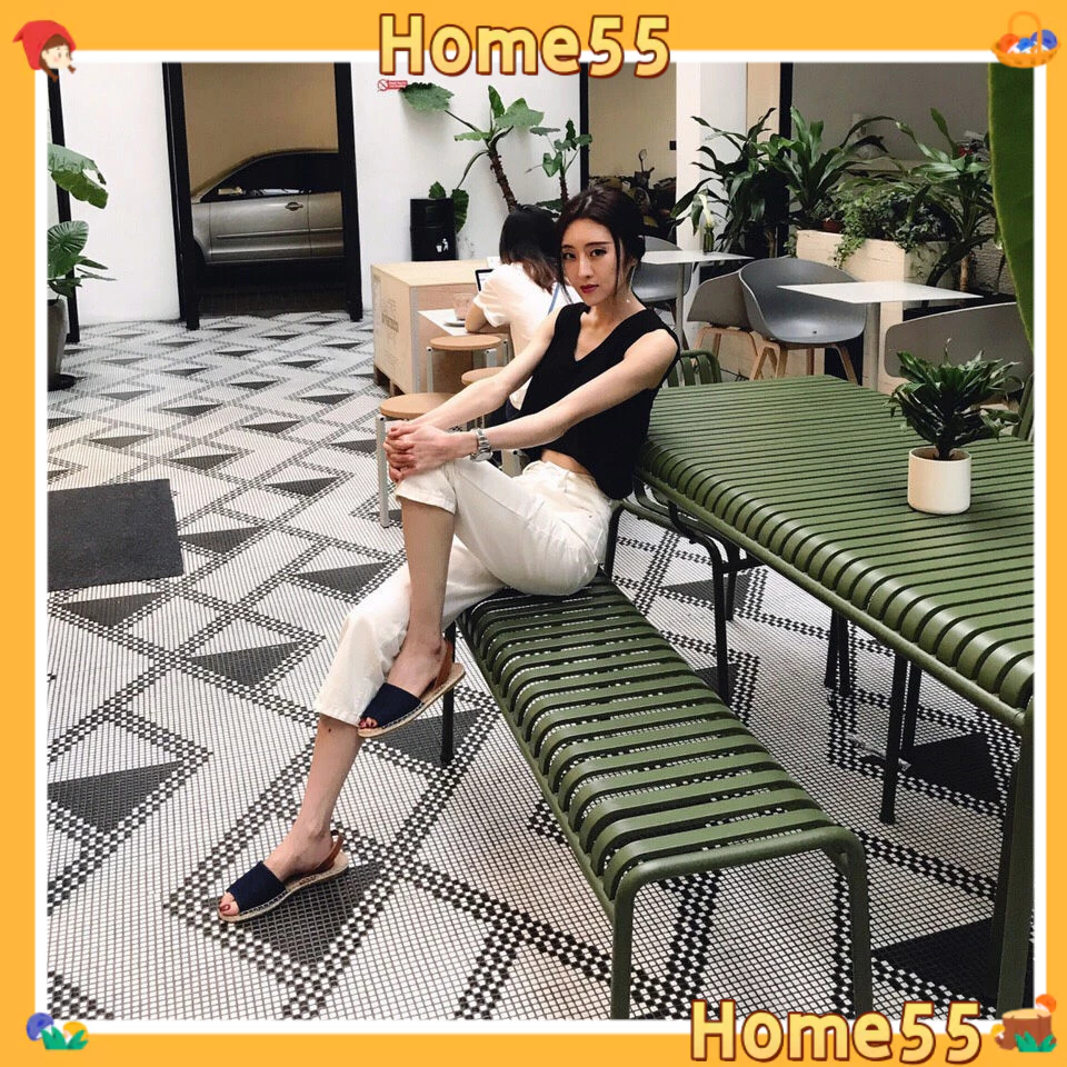 Home55🏠-ใหม่โต๊ะและเก้าอี้กลางแจ้งแบบเรียบง่ายชุดสวนลานชุดเฟอร์นิเจอร์ร้านชานมร้านกาแฟวิลล่า