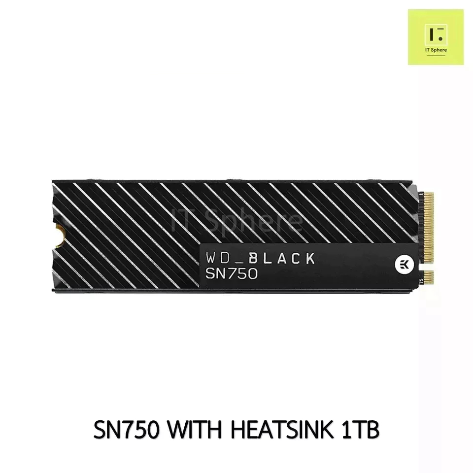 SSD M.2 WD BLACK SN750 HEATSINK 1TB  NVMe  มีฮีตซิงค์  (WDS100T3XHC)