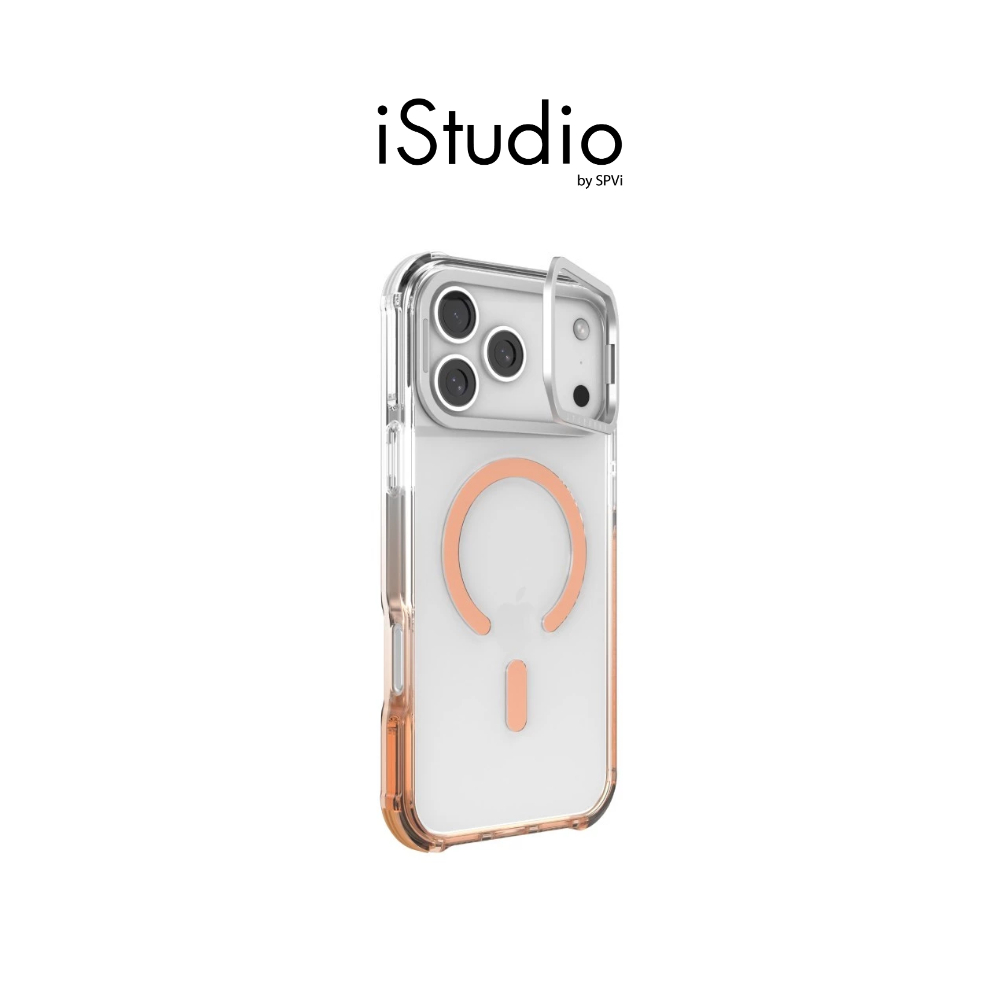 JTLEGEND Aura Shield Mag Lens Stand เคสสำหรับ iPhone 17 Pro Max - ORANGE