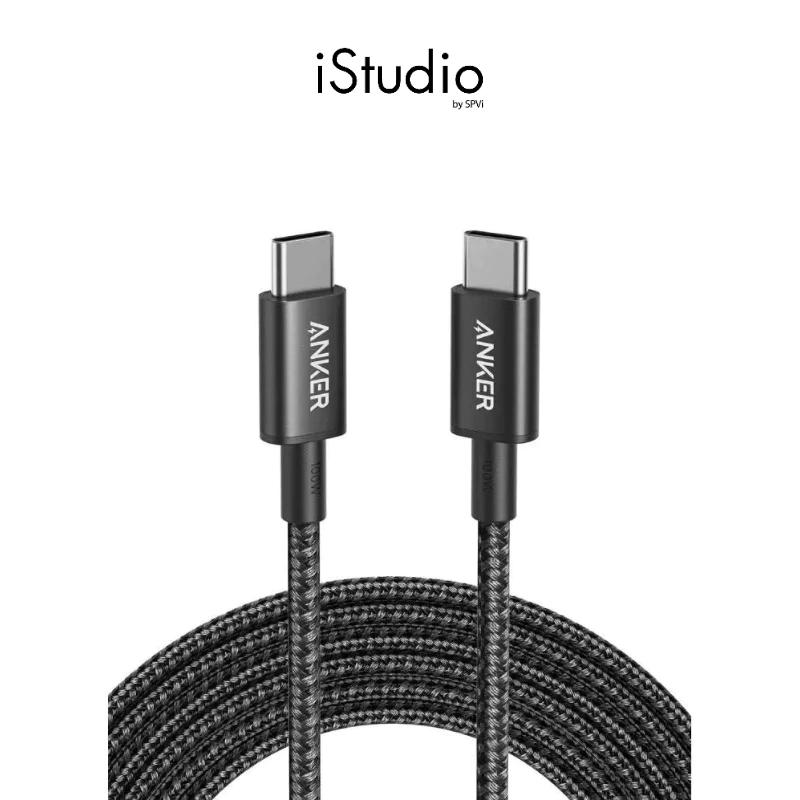 Anker 322 สายชาร์จถักไนลอน USB-C to C Cable รองรับ 3A