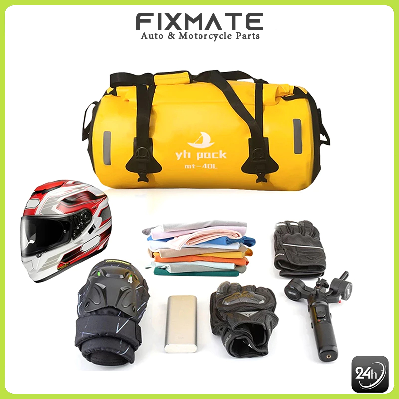 ใหม่ Waterproof Bag 40L/60L กระเป๋ากันน้ำ มัดท้ายสำหรับรถมอเตอร์ไซด์ กระเป๋าเดินทาง