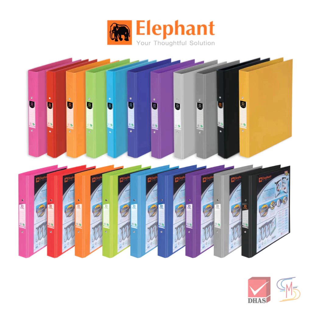 Elephant ตราช้าง แฟ้ม 2 ห่วง แฟ้มโชว์เอกสาร แฟ้มดูราพลาส A4 รุ่น 221A4/VB จำนวน 1 แฟ้ม