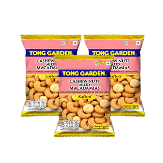 Tonggarden มะม่วงผสมแมคคาเดเมียส์อบเกลือ 30 กรัม (แบบแพ็ค)