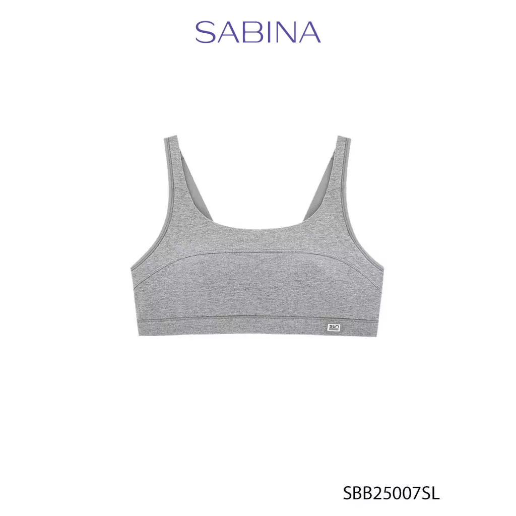 Sabina Sbn Sport Light to Medium Support เสื้อชั้นใน  ไร้โครง รหัส SBB25007SL - สีเทาอ่อน