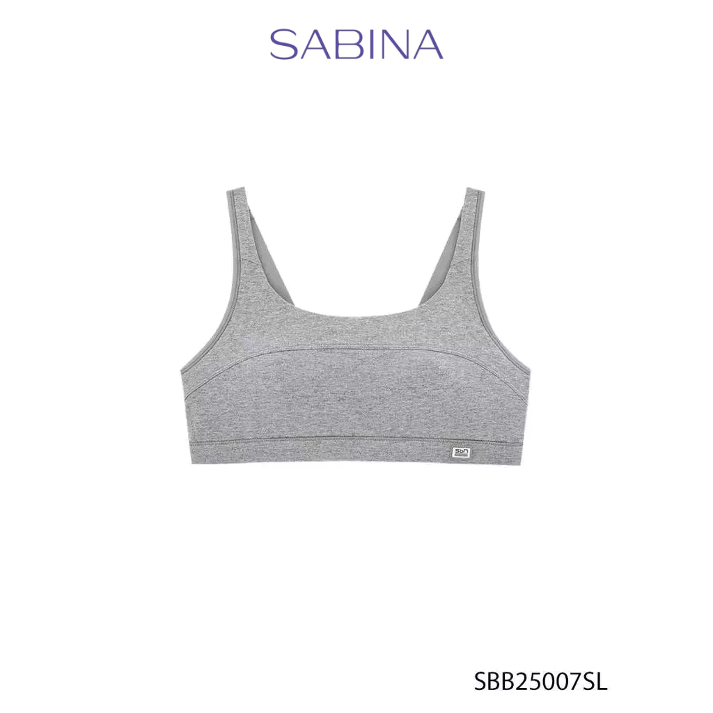 Sabina Sbn Sport Light to Medium Support เสื้อชั้นใน ไร้โครง รหัส SBB25007SL - สีเทาอ่อน