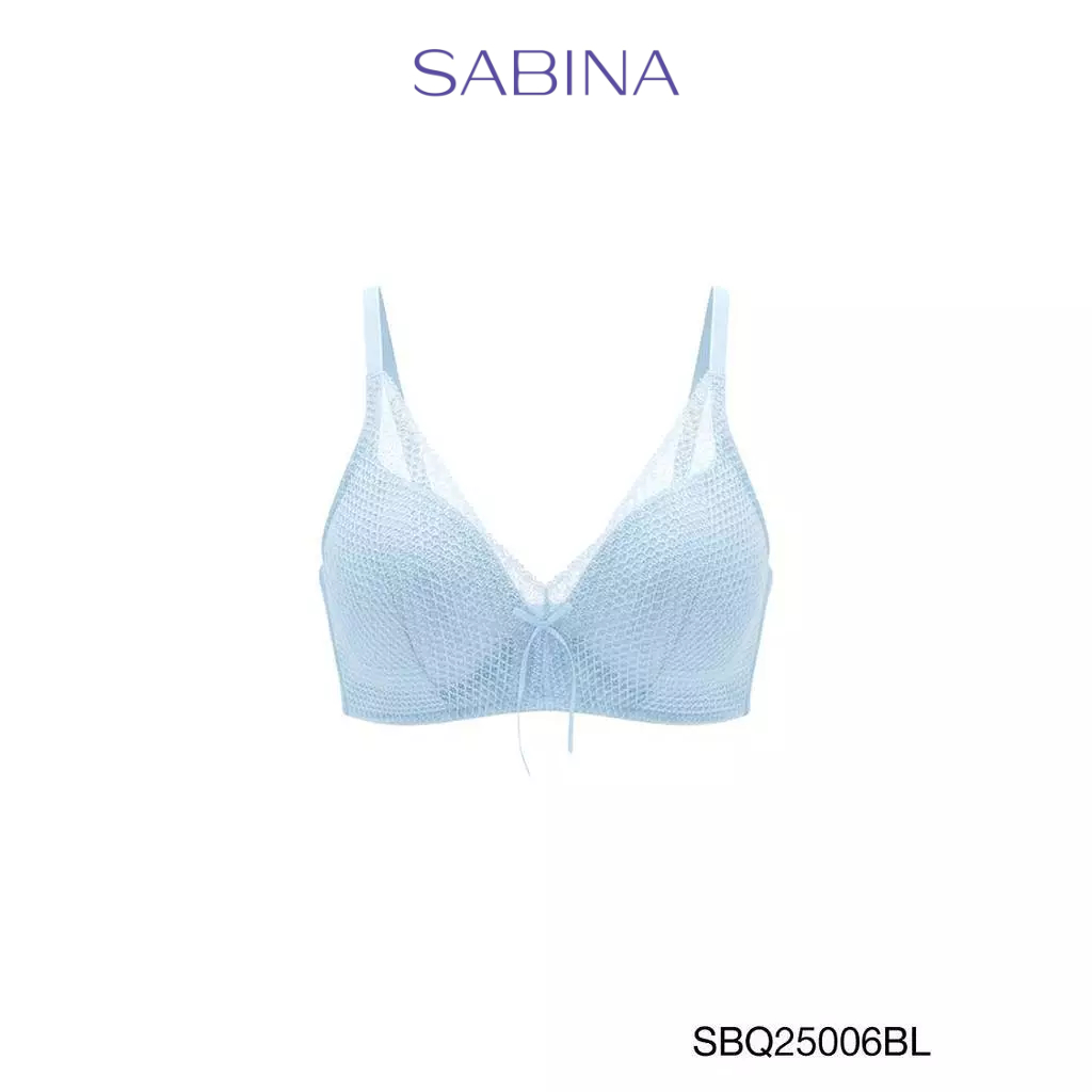 Sabina Twenty Five Level 2 เสื้อชั้นใน  ไร้โครง รหัส SBQ25006BL - สีฟ้า