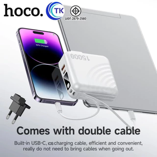 HOCO A6 พาวเวอร์แบงค์ Power Bank 15000mAh PD20W+22.5W ชาร์จเร็ว Fast Charging power bank พร้อมสายชาร์จในตัว
