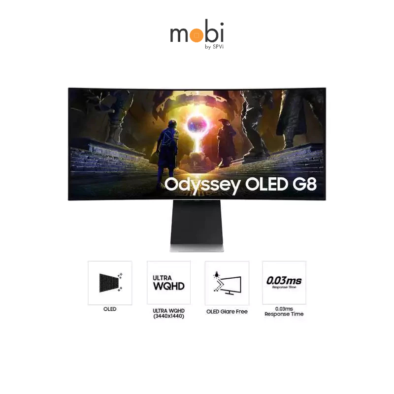 SAMSUNG จอมอนิเตอร์ 34" Odyssey OLED G8 G85SD UWQHD 175Hz Gaming Monitor | LS34DG850SEXXT