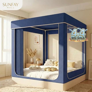 Sunfay มุ้งกันยุง 6 ฟุต （พร้อมส่ง） มุ้งห้องนอนส่วนตัว 4/5/6/6.6ฟุต มุ้งครอบผู้ใหญ่ 3ประตู แบบมีซิป กันแมลง พกพาสะดวก