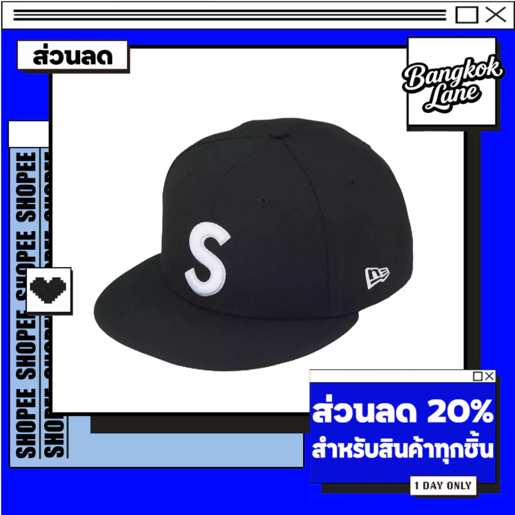 [แท้ 100%]หมวก Supreme New Era Reaper S Logo 59Fifty Fitted Hat -Black