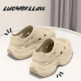LucyBella66 รองเท้าผ้าใบ ก้นหนา EVA รกันน้ำ ผู้หญิง ระบายอากาศได้ กันลื่น1749716475750