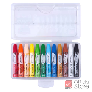 Master Art สีชอล์ก สีชอล์กน้ำมัน OIL PASTEL 12 สี และ 24 สี (แท่งใหญ่พิเศษ ) จำนวน 1 กล่อง