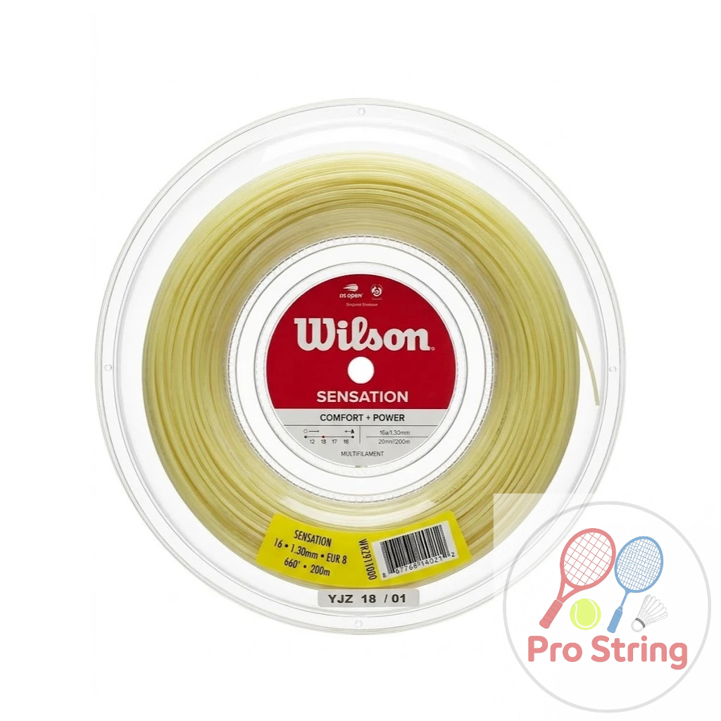 เอ็นเทนนิส Wilson Sensation Comfort Multifilament Tennis string (แบ่งขาย6.2/12.4M)