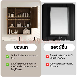 ตู้กระจกห้องน้ำติดผนัง ตู้ห้องน้ำรวม กล่องเก็บของในห้องน้ำ กล่องเก็บกระจก กล่องกระจกแยก