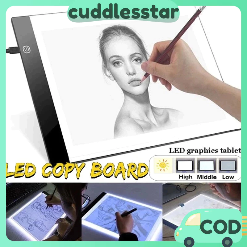 A4 A5 copy table การป้องกันดวงตา Drawing Copy Board การป้องกันดวงต LED กระดานวาดภาพ หรี่แสงได้ 3 ระดับ ใช้ไฟจากUSB