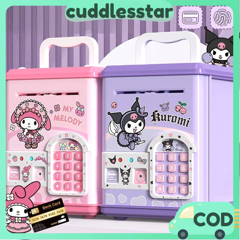【COD】ATM ตู้เซฟดูดแบงค์ กระปุกออมสินลายการ์ตูน, สแกนนิ้วพร้อมบัตรเครดิต มีหลายแบบให้เลือก พร้อมเสียงดนตรี ของขวัญเด็กคุณ