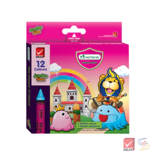 Master Art มาสเตอร์อาร์ต สีเทียน ขนาดจัมโบ้ 12 สี จำนวน 1 กล่อง