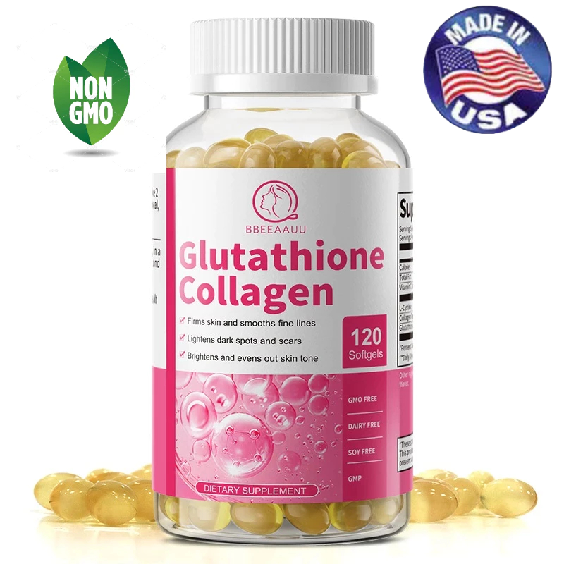 gluta collagen กลูต้าไธโอนคอลลาเจน 120 PCS วิตามินผิว คอลลาเจน ผมและเล็บเงางาม ปวดข้อ จากการทำลายของ
