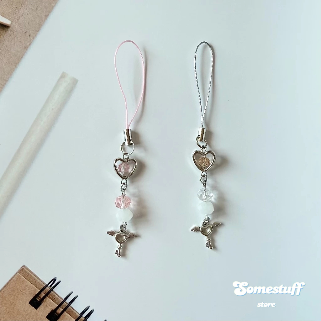 พวงกุญแจหัวใจน่ารัก  cutie mini heart phone charm 💖💞