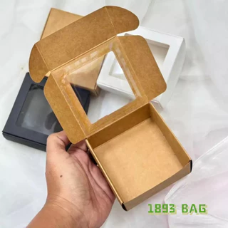 🍭 กล่องไดคัท หูช้าง กระดาษคราฟท์ หนา350แกรม ใส่ของขวัญ เครื่องประดับ ใส่บราวนี่ แบบมีหน้าต่าง และแบบทึบ พร้อมส่ง