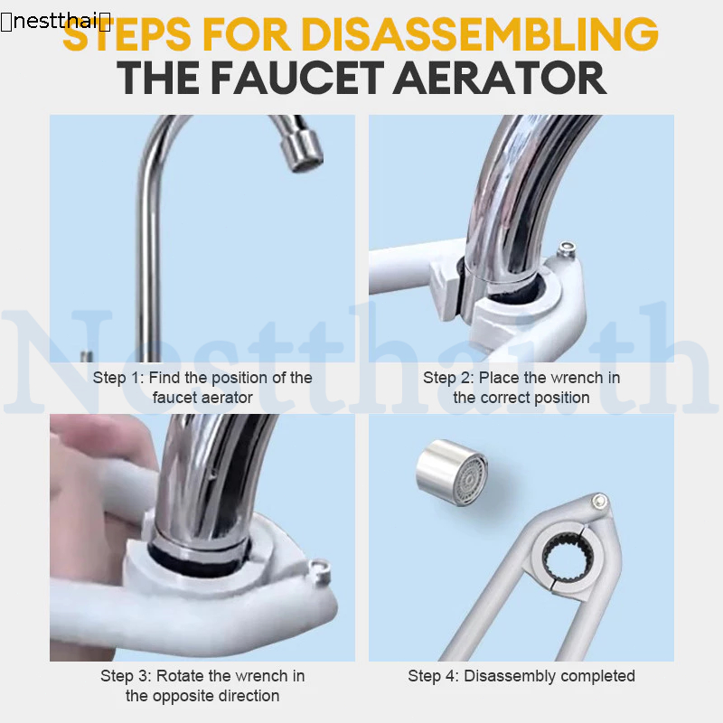 🍉ที่เปิดก๊อกน้ำ คีม ประแจ ขันน็อต อ่างล้างจาน อ่างล้างหน้า ก๊อกน้ำ เครื่องมือเครื่องมือติดตั้ง ถอดประกอบ และเติมอากาศ - รูปที่ 6