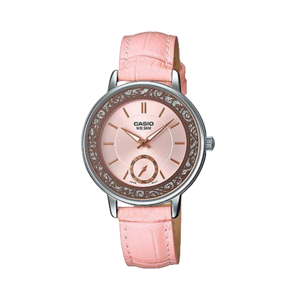 Casio นาฬิกาข้อมือผู้หญิง รุ่น LTP-E408L-4AVDF Lady Watch