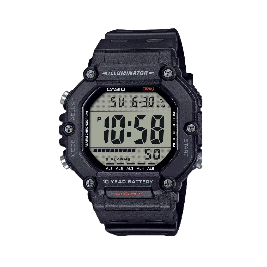 Casio นาฬิกาข้อมือผู้ชาย รุ่น AE-1600H-1AVDF Sporty Men's Watch Quartz