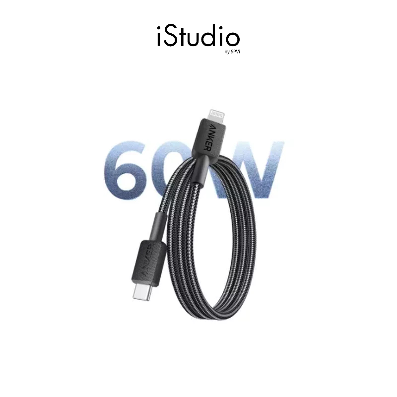 Anker 322 สายชาร์จเร็ว USB-C to Lightning Cable (90cm Braided) รองรับ Apple CarPlay