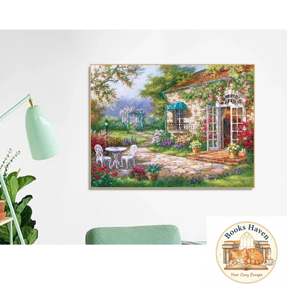 ภาพวาดเพชร 5D เม็ดกลมเต็มแผ่น (Full Drill) ทิวทัศน์ ธรรมชาติ| Diamond Painting DIY งานฝีมือ แต่งบ้าน