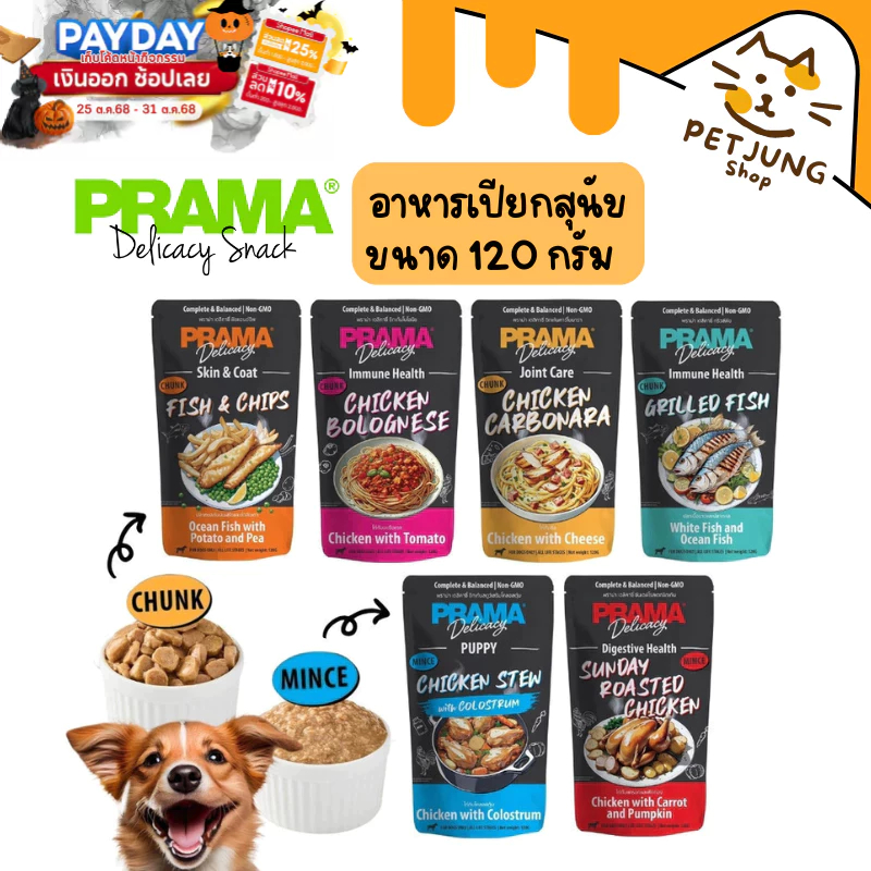 Prama อาหารเปียกสุนัข สูตร Complete and Balanced ขนาด 120 กรัม