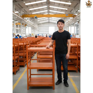 ชั้นวางของ 3 ชั้นจัมโบ้ 60 * 38 * 100 ประกอบเรียบร้อยพร้อมใช้งาน