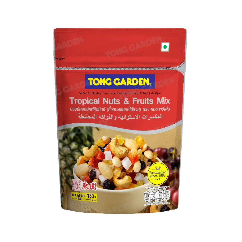 Tonggarden ถั่วอบผสมผลไม้รวม 180 กรัม (ซิป)