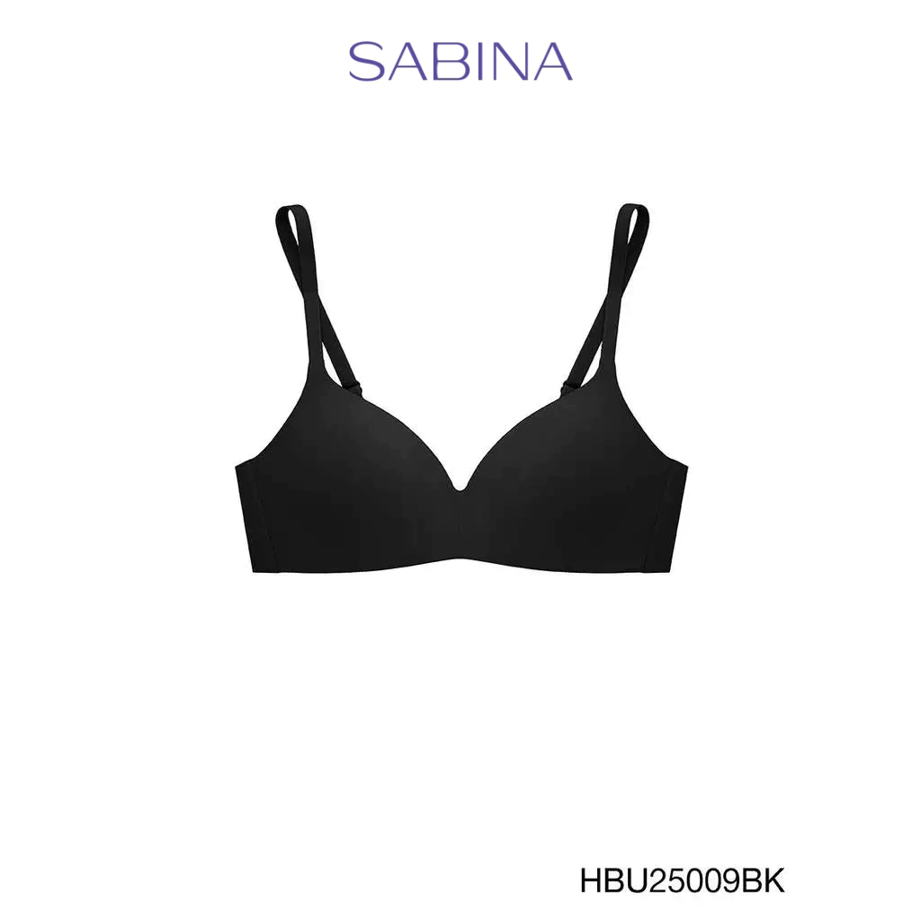 Sabina Habpy Pretty Perfect Level 1 เสื้อชั้นใน ไร้โครง รหัส HBU25009BK - สีดำ