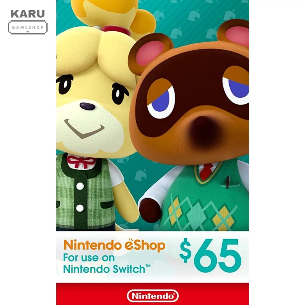 [พร้อมส่ง] มือ 1 โค้ด Nintendo eShop : 65 ดอลลาร์ สำหรับ Nintendo Switch / Switch 2 โซนอเมริกา