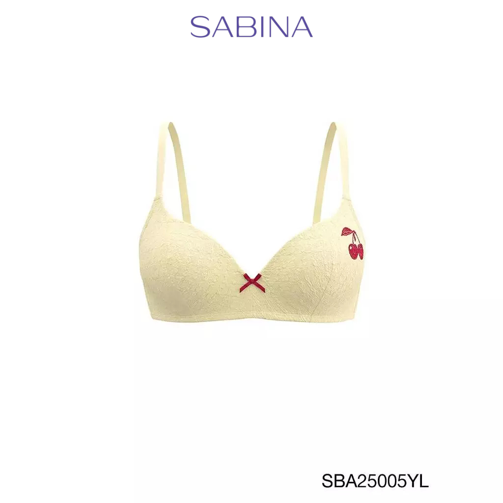 Sabina Doomm Doomm Level 4 เสื้อชั้นใน  ไร้โครง รหัส SBA25005YL - สีเหลืองอ่อน