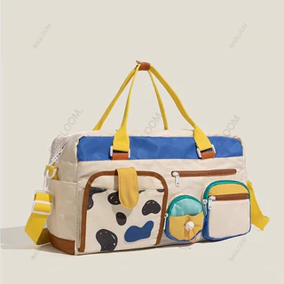 BAGLOOM กระเป๋าขนาดใหญ่สำหรับเดินทาง แฟชั่น กระเป๋าฟิตเนส เนื้อผ้ากันน้ำ กระเป๋าเดินทางกีฬา