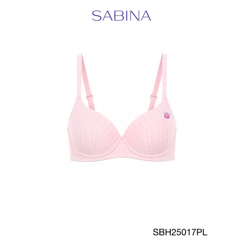 Sabina Soft Doomm Level 3 เสื้อชั้นใน  มีโครง รหัส SBH25017PL - สีชมพูอ่อน
