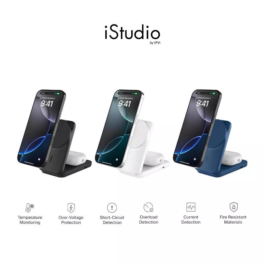Belkin WIZ039TH แท่นชาร์จไร้สาย 2-in-1 เทคโนโลยี Qi2 ชาร์จเร็ว 25W ระบายความร้อน ChillBoost